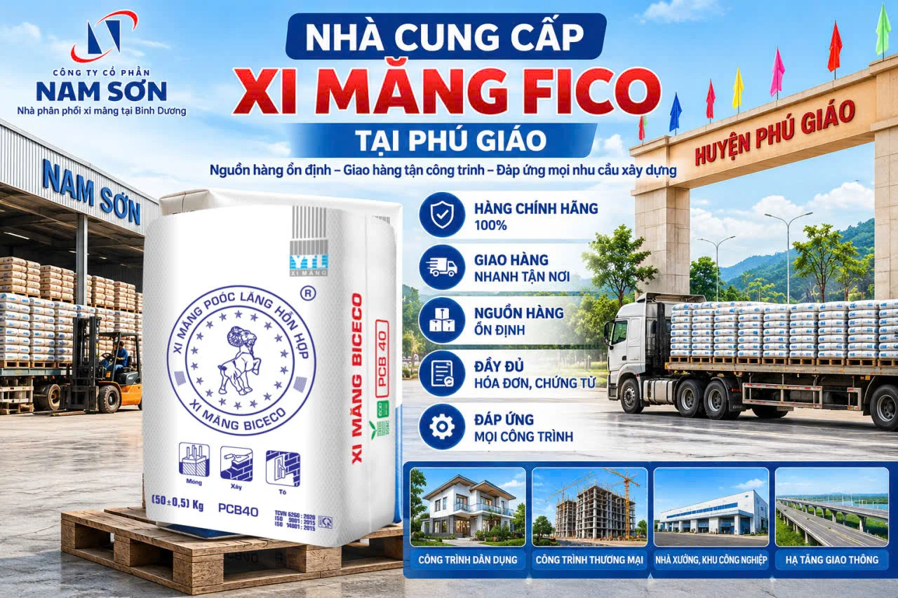 xi măng fico tại phú giáo